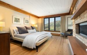 Primary bedroom with views over Beaver Creek village