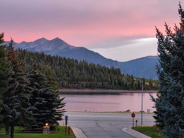 View of lake Dillon from front of home.