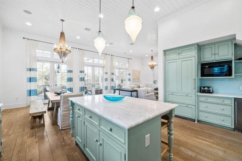 Kitchen, Dining Room & Living Room View