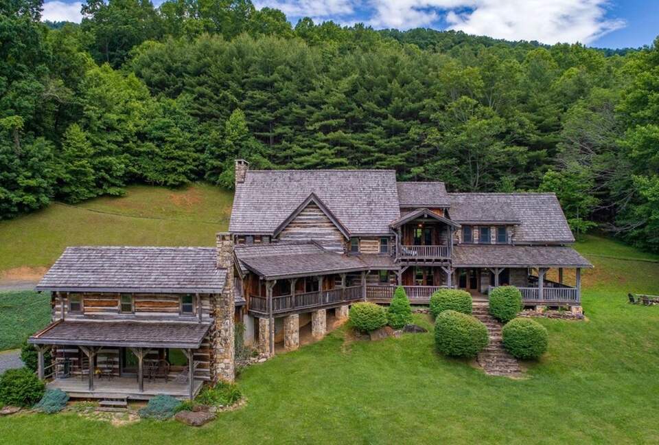 Rustic Elegance in the Blue Ridge | Main Lodge & Restored Log Cabin - Newland, North Carolina