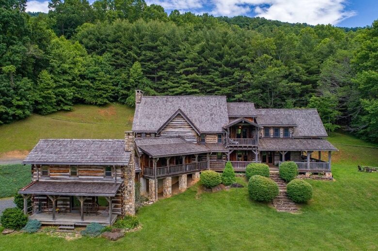 Rustic Elegance in the Blue Ridge | Main Lodge & Restored Log Cabin - Newland, North Carolina