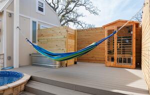 Secluded Hill Country Cabin with Sauna & Pool - Wimberley, Texas