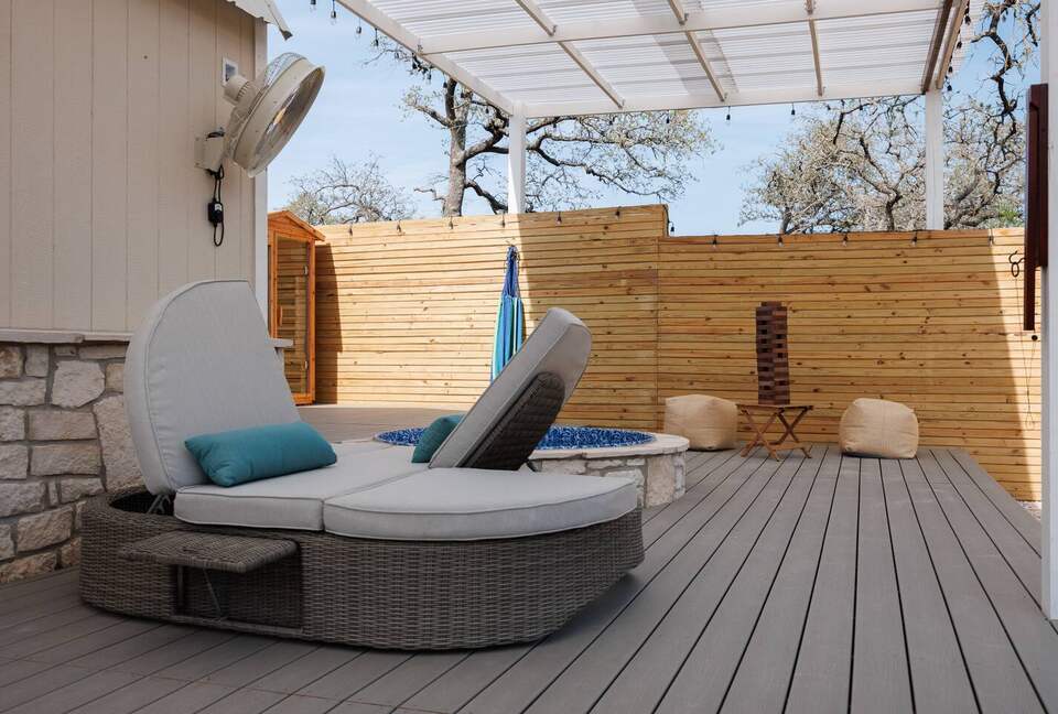 Secluded Hill Country Cabin with Sauna & Pool - Wimberley, Texas