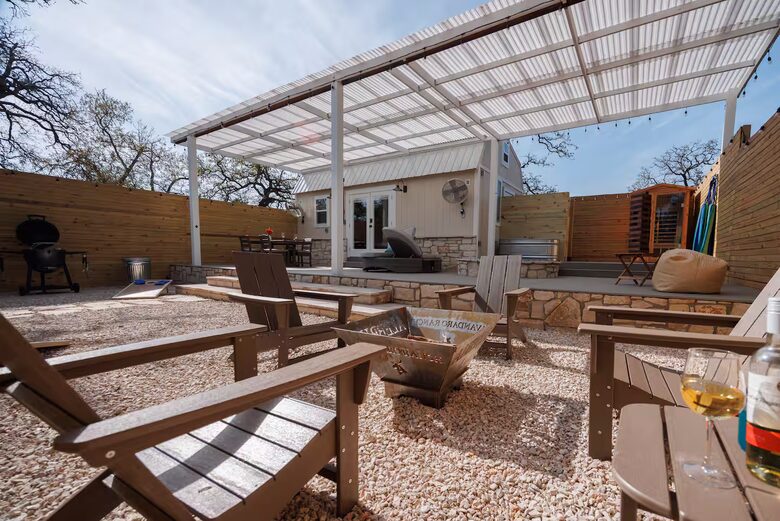 Secluded Hill Country Cabin with Sauna & Pool - Wimberley, Texas