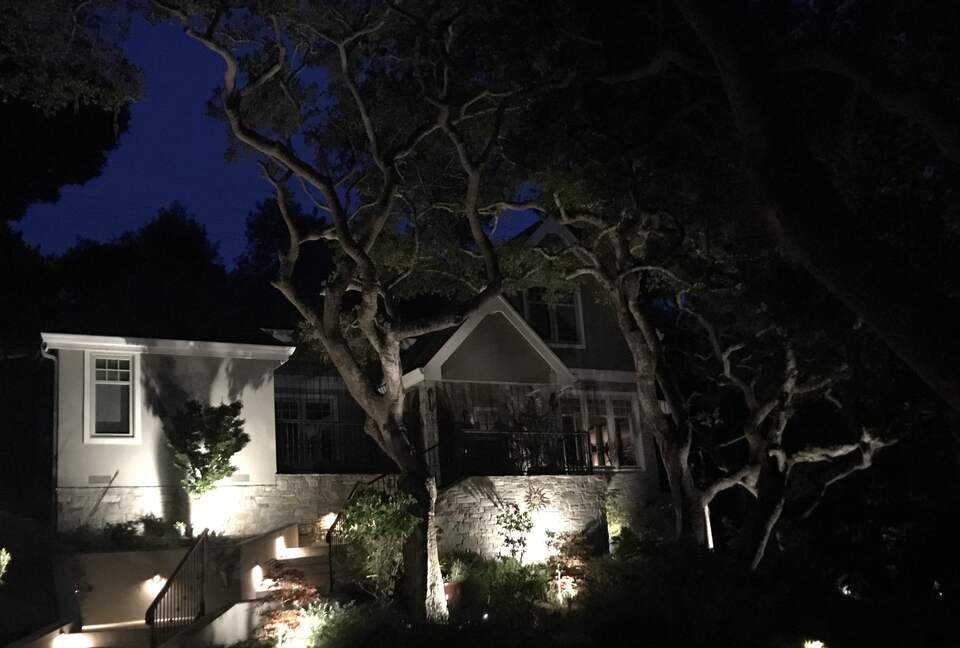 Quiet serenity at night. Listen to the roar of the waves