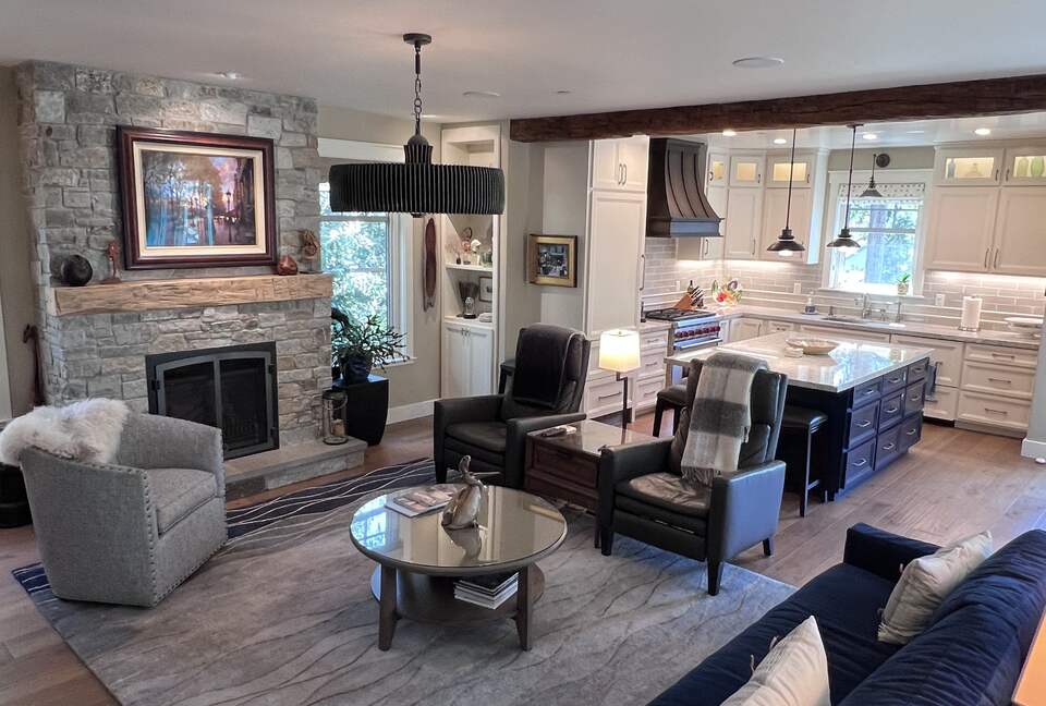 Great room and kitchen