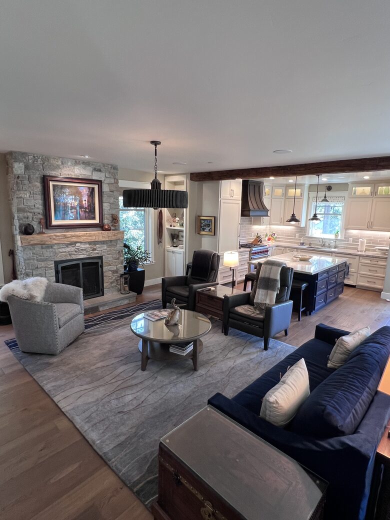 Great room and kitchen