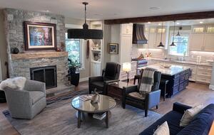 Great room and kitchen