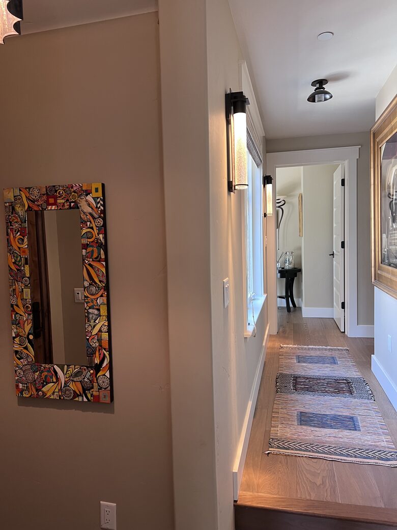 Hallway to 2 bedrooms and 1 bathroom