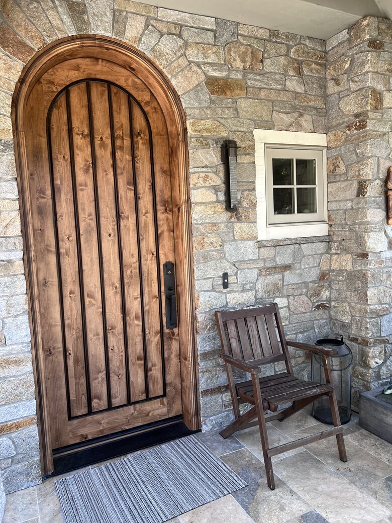 Arched front door