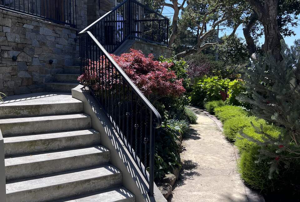 Stairs leading to front door