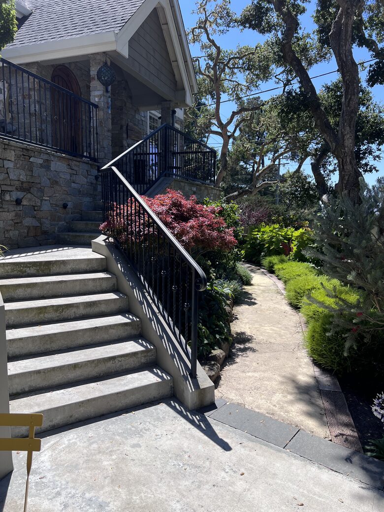 Stairs leading to front door