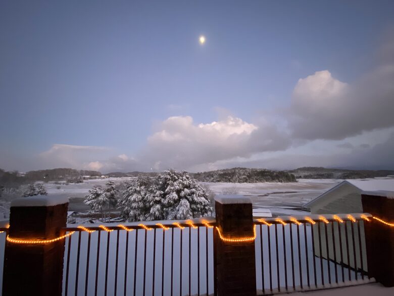 View from deck in winter