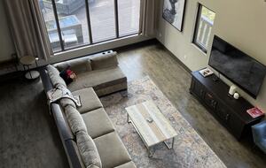 View from upstairs of living room