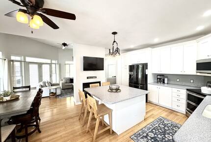 Full kitchen with anything needed to cook while you stay