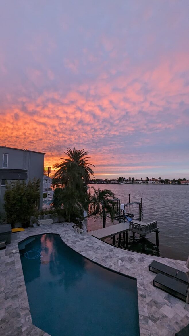Evening view from balcony