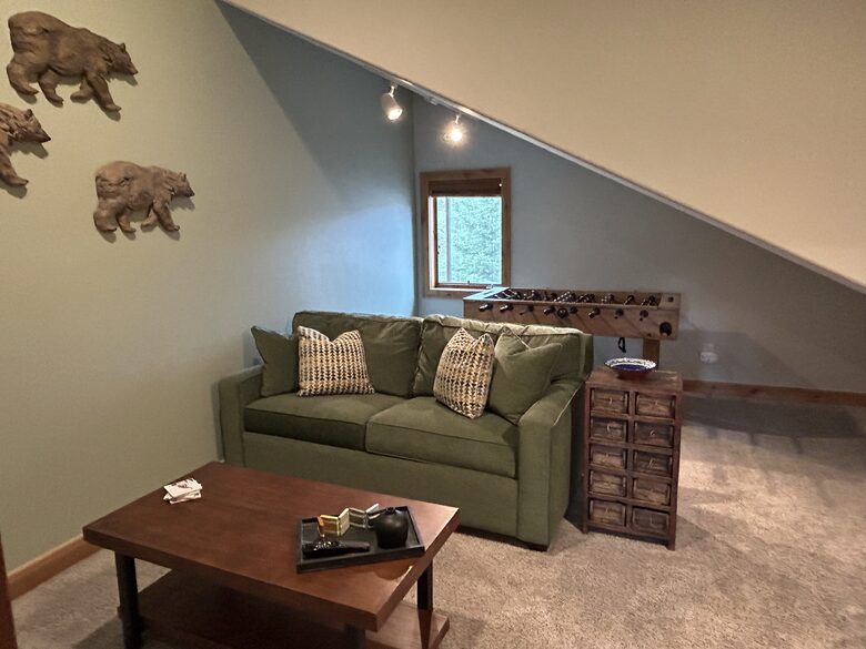 Bonus room with sofa bed, US full size