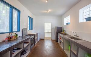 Large equipped kitchen and laundry