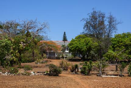 House view in dry season before the rain