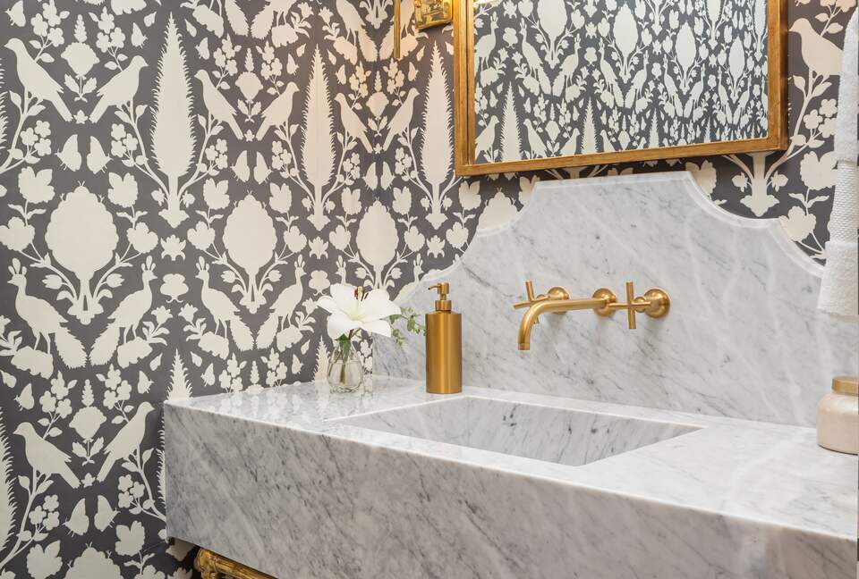 First floor powder room