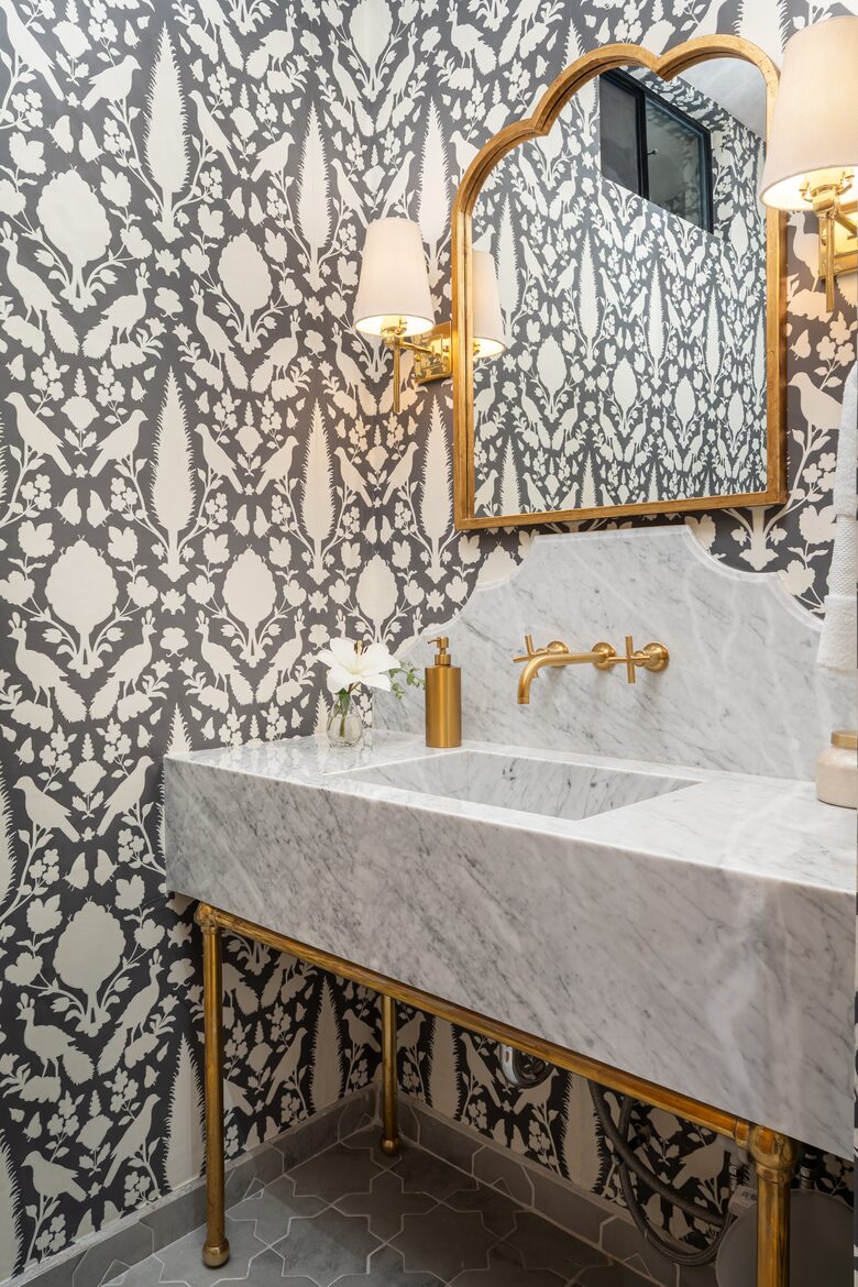 First floor powder room