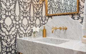 First floor powder room