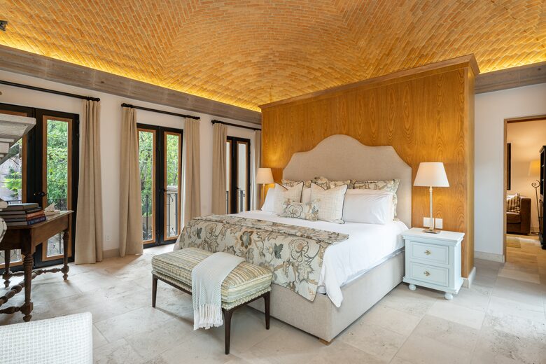 Primary bedroom with king size bed