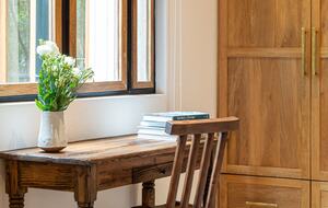Desk area in guest bedroom