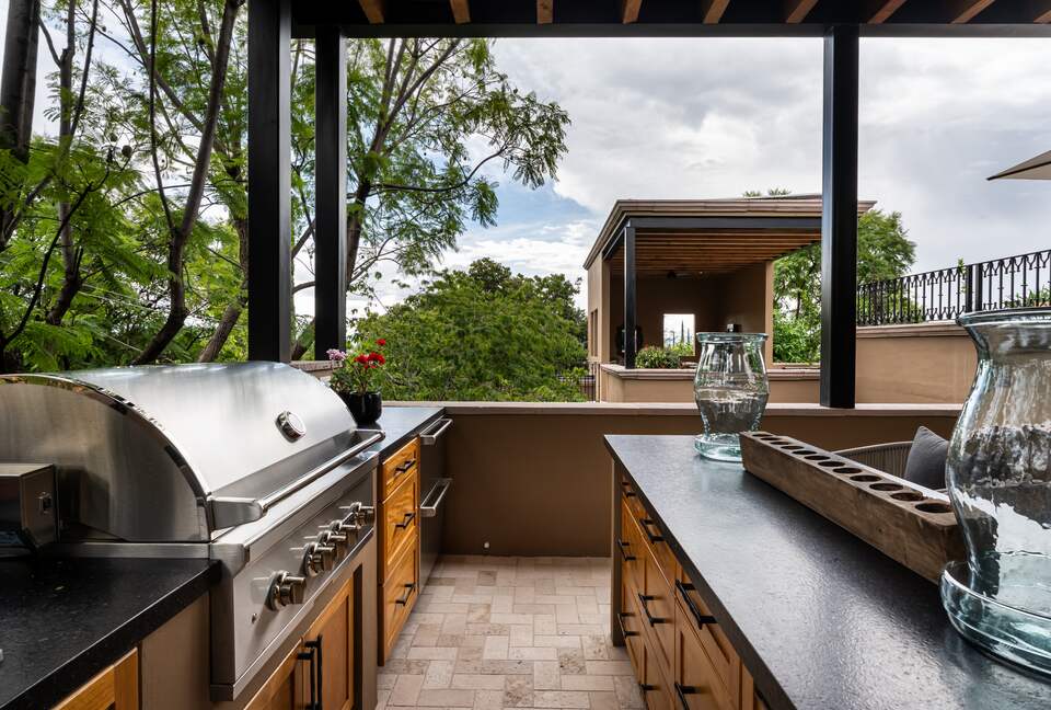 Rooftop kitchen with grill, 2 drawer frig/freezer