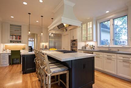 Gourmet Kitchen with Wolf range and Miele dishwasher