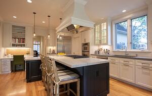 Gourmet Kitchen with Wolf range and Miele dishwasher