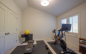 Home gym with Peloton