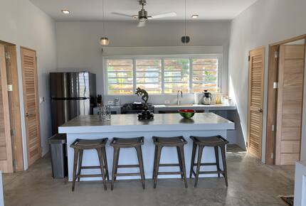 Kitchen and island