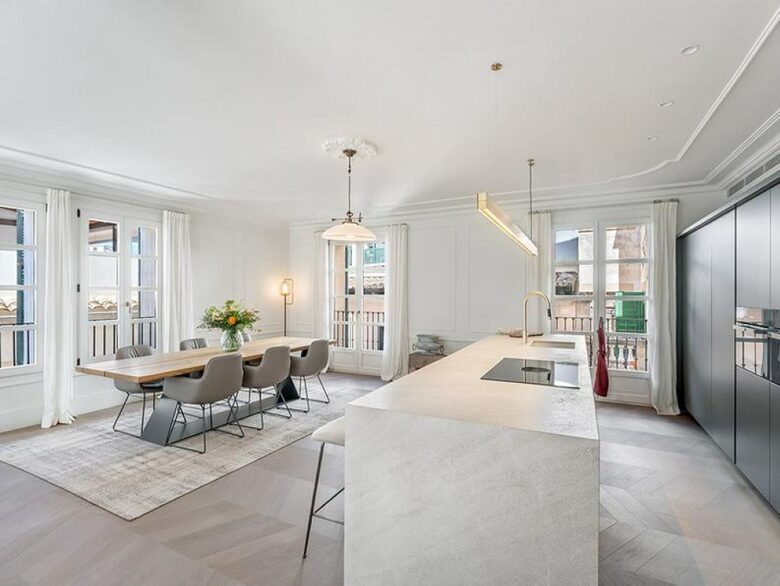 Living Area with Kitchen Island