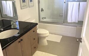 Queen bedroom's bathroom downstairs