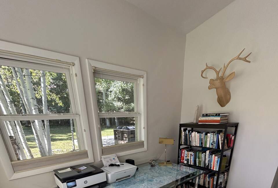 Office on the main floor - tucked away for privacy.