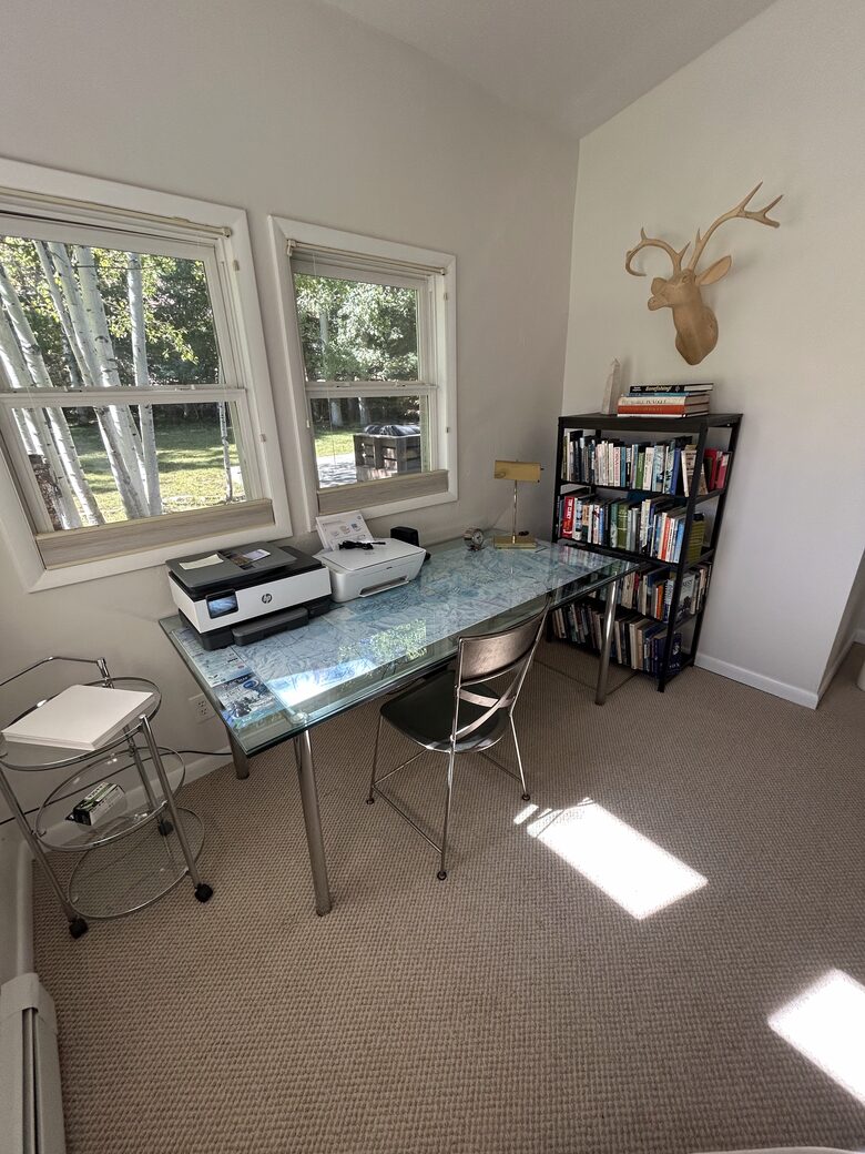 Office on the main floor - tucked away for privacy.