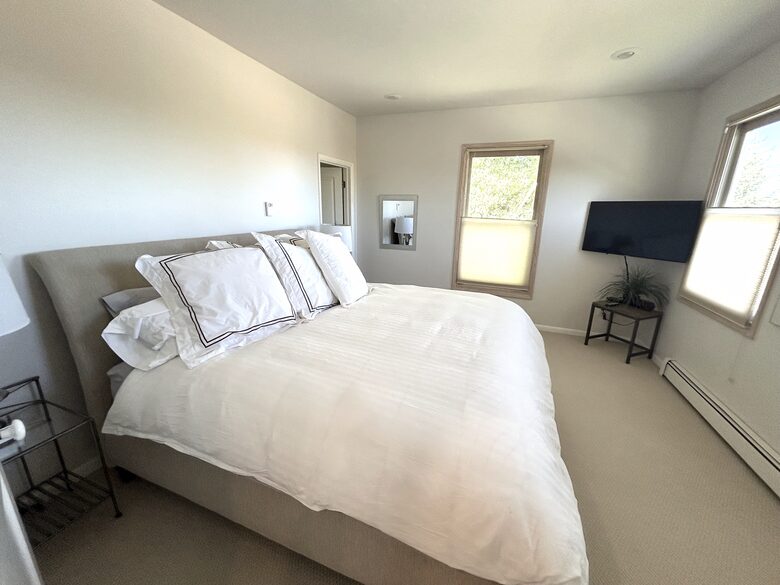 Master bedroom with King bed and amazing views