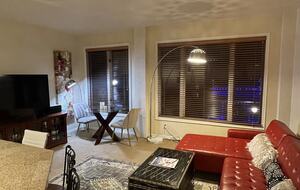 Living room facing Main Street and Mountain Views