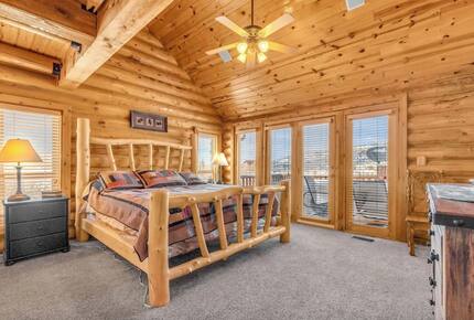 Master bedroom opens onto deck