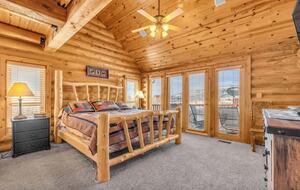 Master bedroom opens onto deck