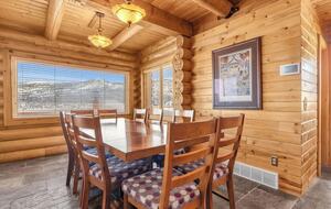 Dining Area with spectacular views, table seats 12