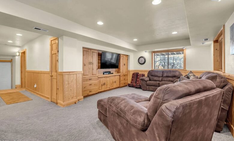 Basement opens into garage. Indoor laundry
