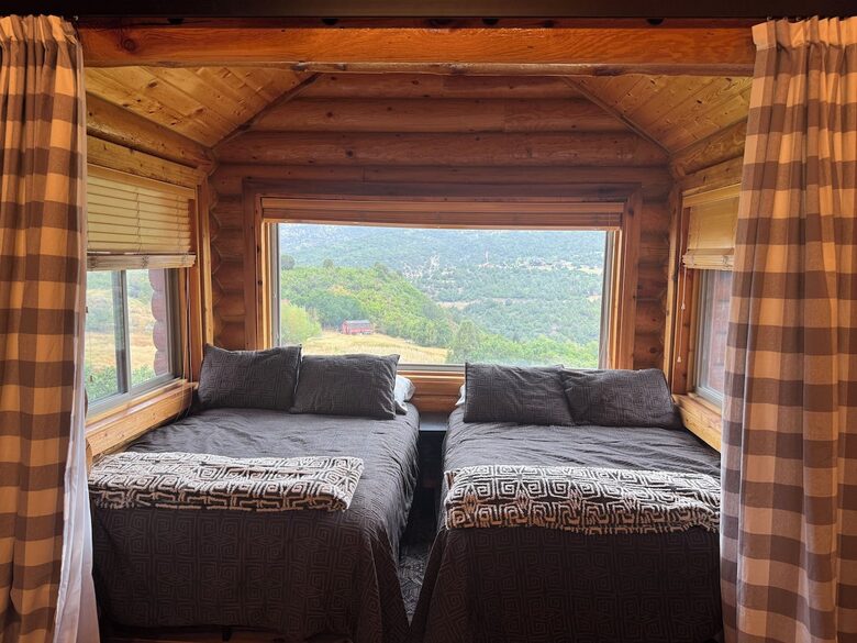 Upstairs loft area. Best views in the house! 2 double beds