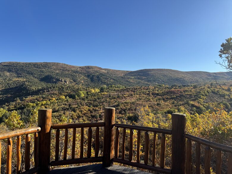 Fall view from the fire pit area on the deck