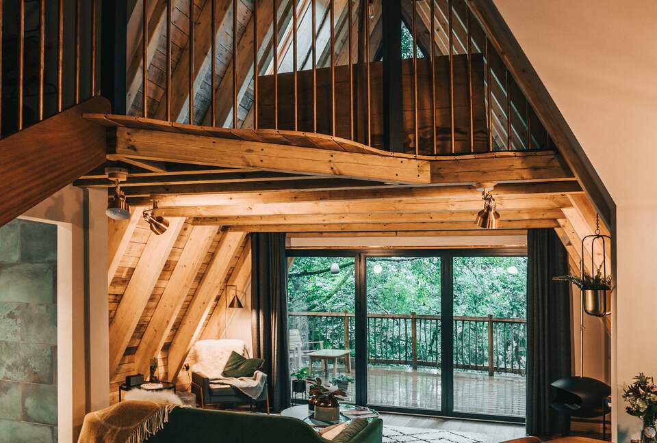 Mezzanine Bedroom with Full Staircase
