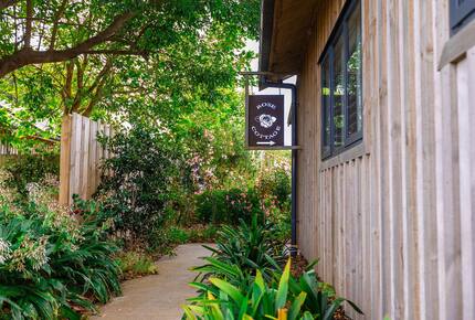 The cottage has its own entrance and stands-alone