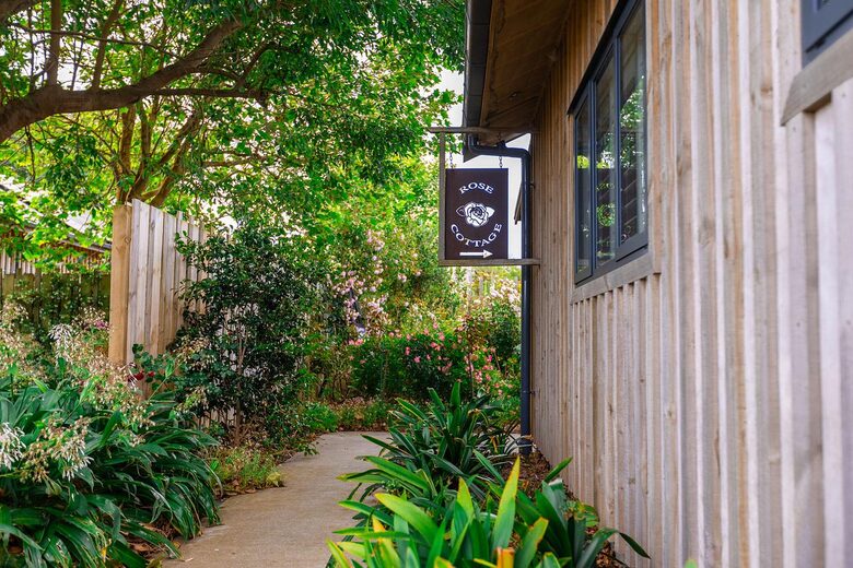 The cottage has its own entrance and stands-alone
