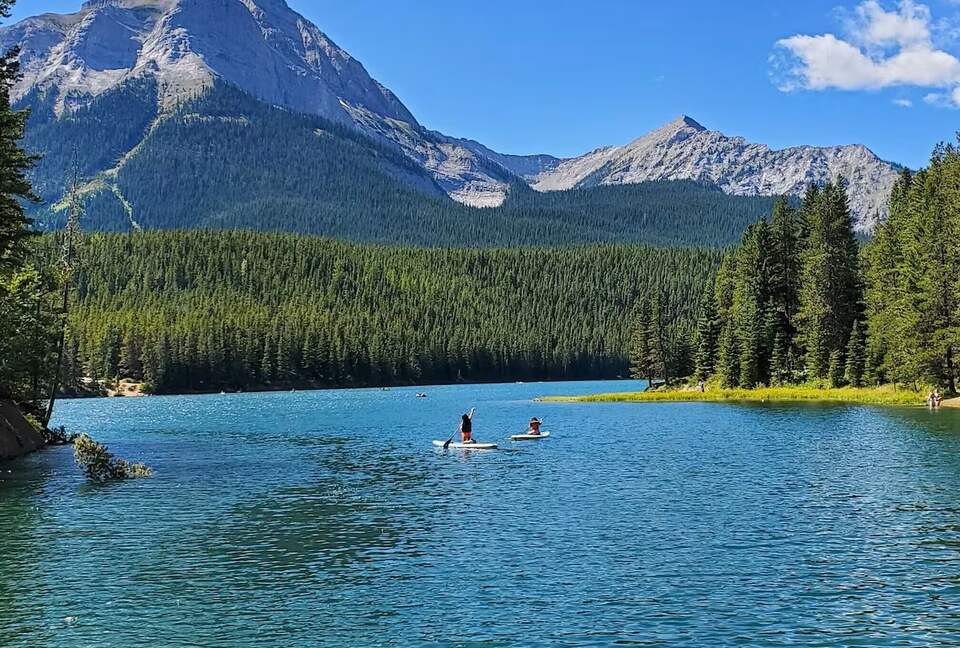 Chinook Lake, 15 minute drive away.