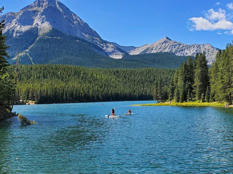 Chinook Lake, 15 minute drive away.